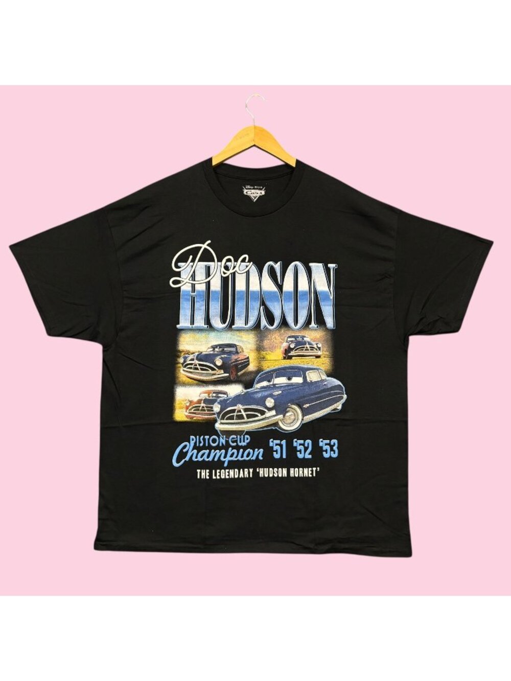 Disney Pixar Cars Doc Hudson 3X Piston Cup Champion Tee XXL